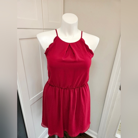 BCX Red Sleeveless Dress – Size Large – Keyhole Neckline - Picture 1 of 8